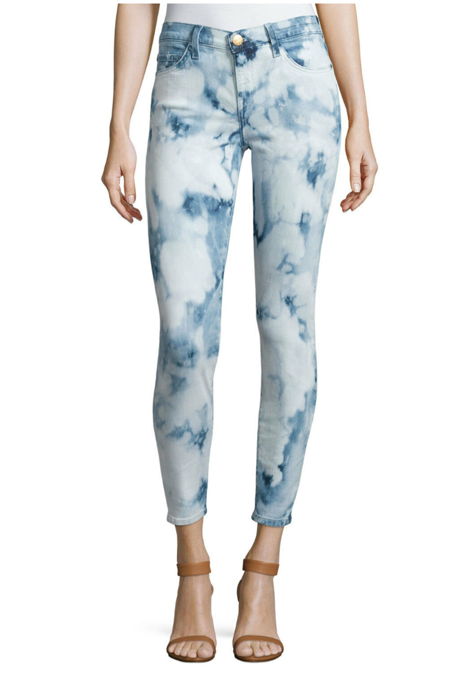 Current/Elliott Blue White The Stiletto Indigo Summer Tie Dye Skinny Jeans 25